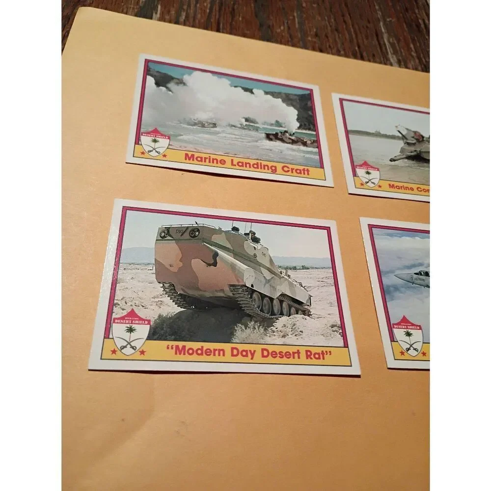 6 Vintage 1991 Pacific Trading Cards Operation Desert Shield Collectible Cards
